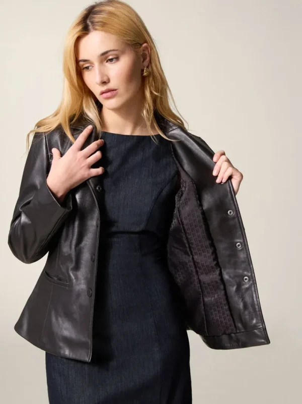Jackets & Coats<Rouje ULYSSE jacket Cuir Noir