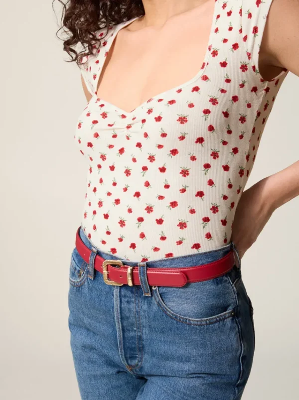 Tops<Rouje YUNA T-Shirt FLEURETTESAUVAGE ECRU