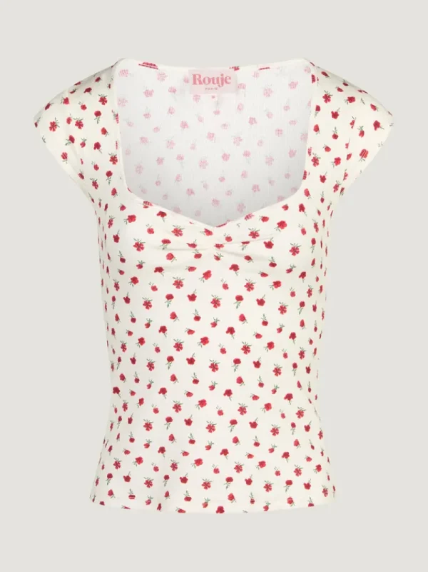 Tops<Rouje YUNA T-Shirt FLEURETTESAUVAGE ECRU